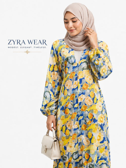 Premium Floral Printed Abaya for Women