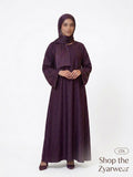 Premium Purple Nidha Abaya for Women – Elegant Dubai Style Maxi Dress