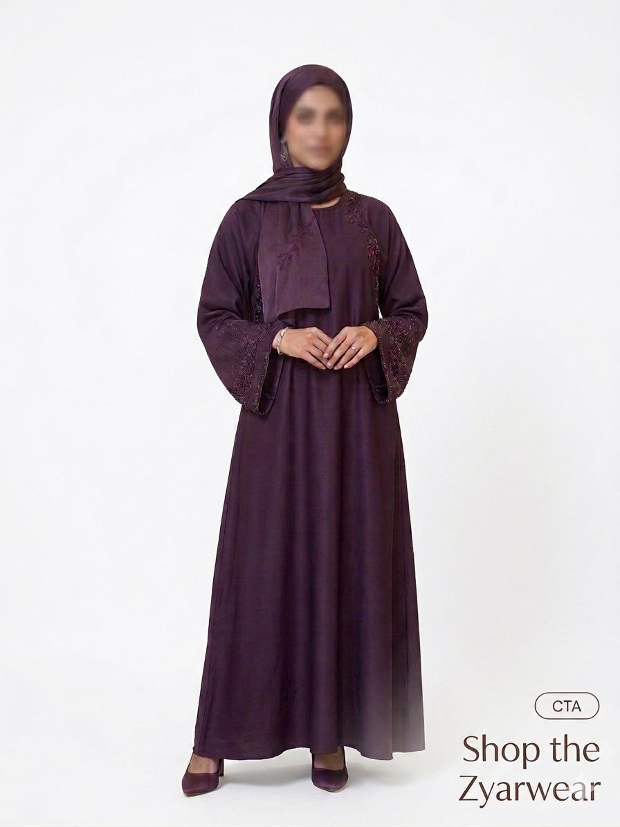 Premium Purple Nidha Abaya for Women – Elegant Dubai Style Maxi Dress