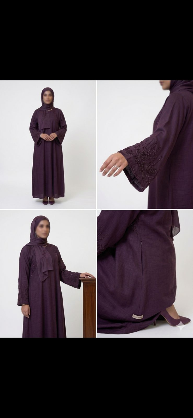 Premium Purple Nidha Abaya for Women – Elegant Dubai Style Maxi Dress