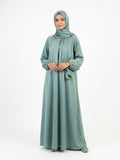 Sage Green Plain Abaya for Women | Premium Modest Wear