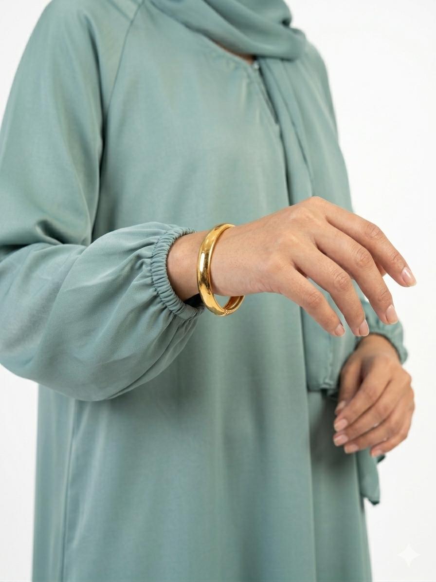Sage Green Plain Abaya for Women | Premium Modest Wear