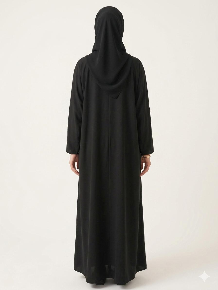 Luxury Black Pleated Abaya – Elegant Women's Modest Wear | Zyra Wears