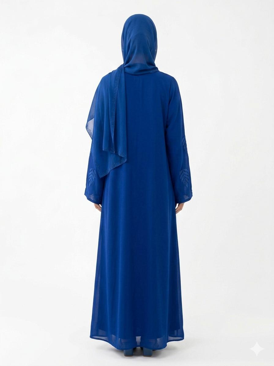 Royal Blue Premium Abaya for Women – Luxury Modest Wear | Zyra Wears
