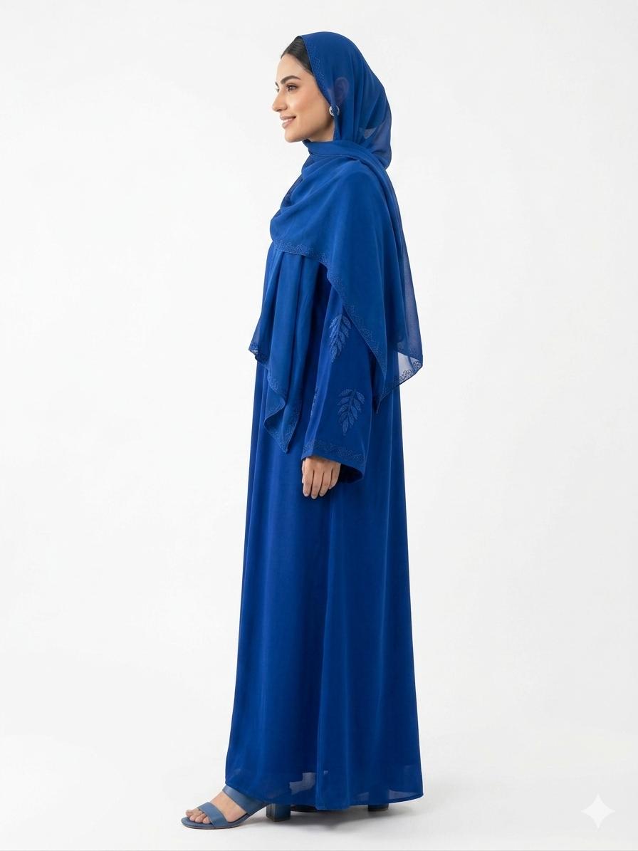 Royal Blue Premium Abaya for Women – Luxury Modest Wear | Zyra Wears