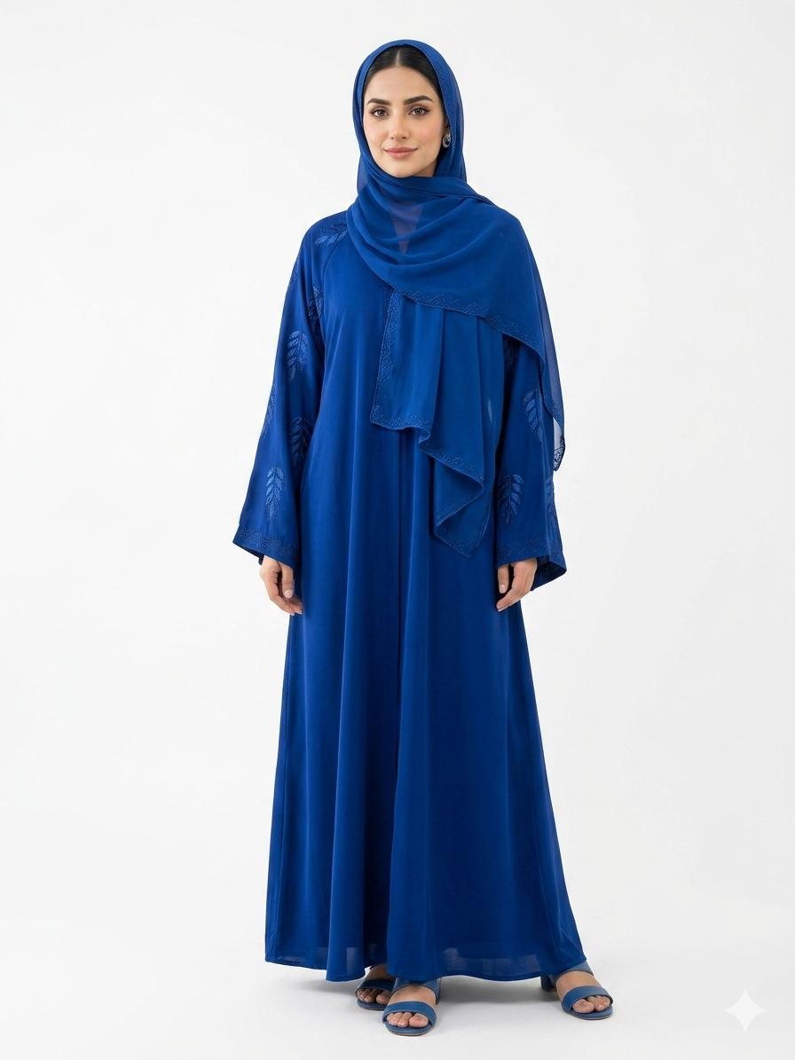 Royal Blue Premium Abaya for Women – Luxury Modest Wear | Zyra Wears