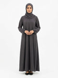 Classic Charcoal Grey Closed Abaya – Elegant Modest Wear